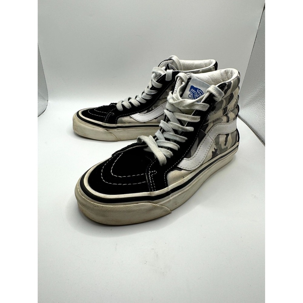 VANS Anaheim Factory SK8-HI 38 DX Mens 4 Sneaker Gray Camo Canvas Skate Shoes